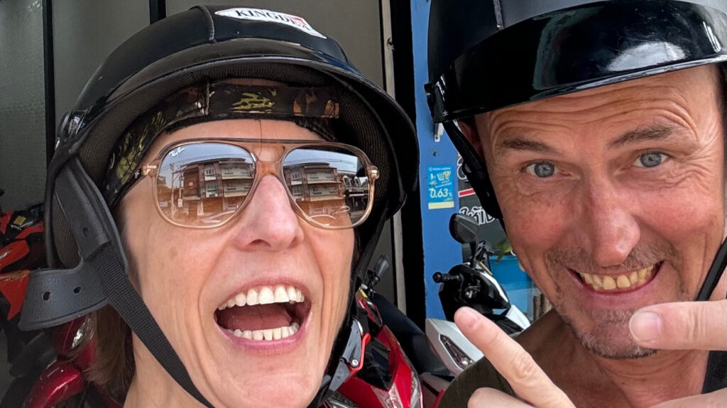 Claudia und Arno Mopedhelme Claudia und Arno Mopedhelme