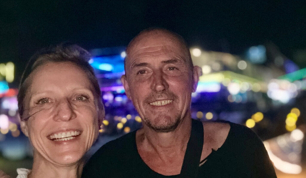 Claudia und Arno nachts am Strand Claudia und Arno nachts am Strand