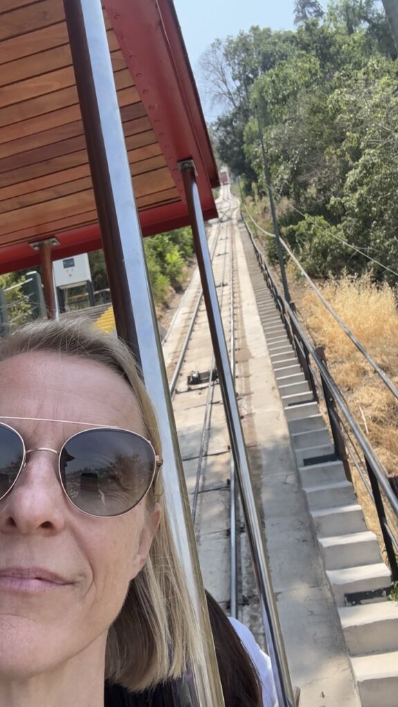 claudia in funicular santiago