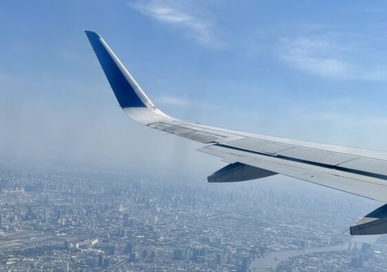 flugzeug über Bangkok