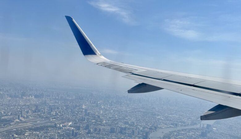 flugzeug über Bangkok